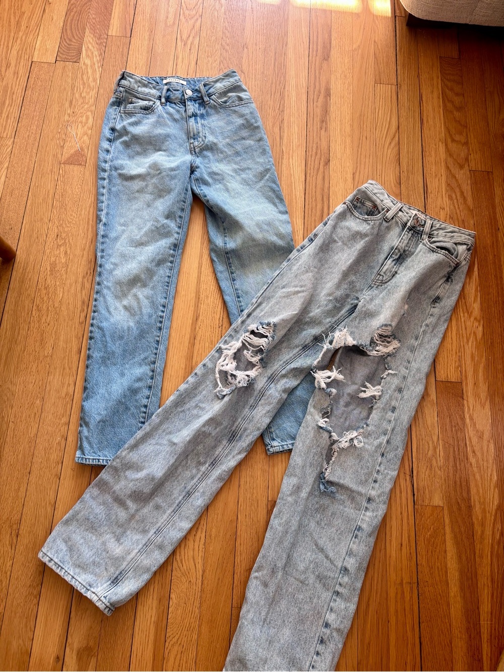 2 Pairs of PacSun Jeans, size 23 / size 0, 90s mom Jean and boyfriend jeans